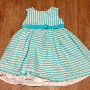 Blue striped dress